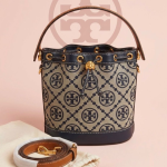 Tory Burch Monogram Bucket Bag with Strap