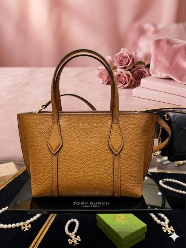 Tory Burch Brown Leather Tote Bag